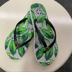 Tropical Tory Burch Flip Flops